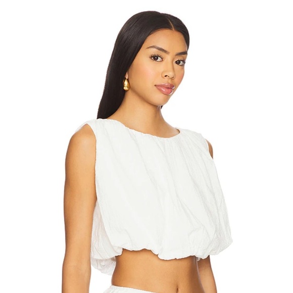 Alexa Bubble Crop Top in White MINKPINK xs - Picture 2 of 4